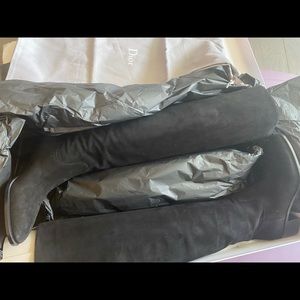 Dior Global over knee suede boots